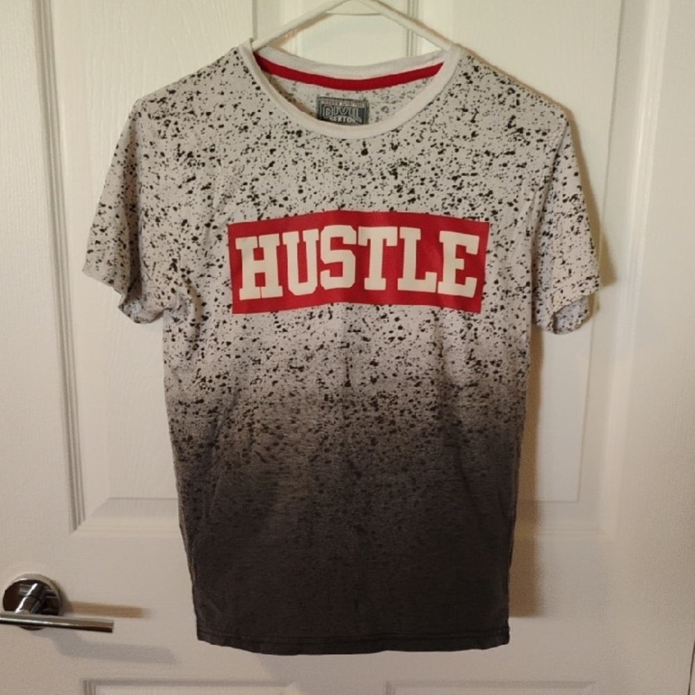 Hustler Hollywood Black and White Short Sleeve Tee with Urban Edge